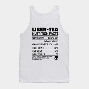 Helldivers 2 'Liber-tea' Nutrition Black Color Tank Top